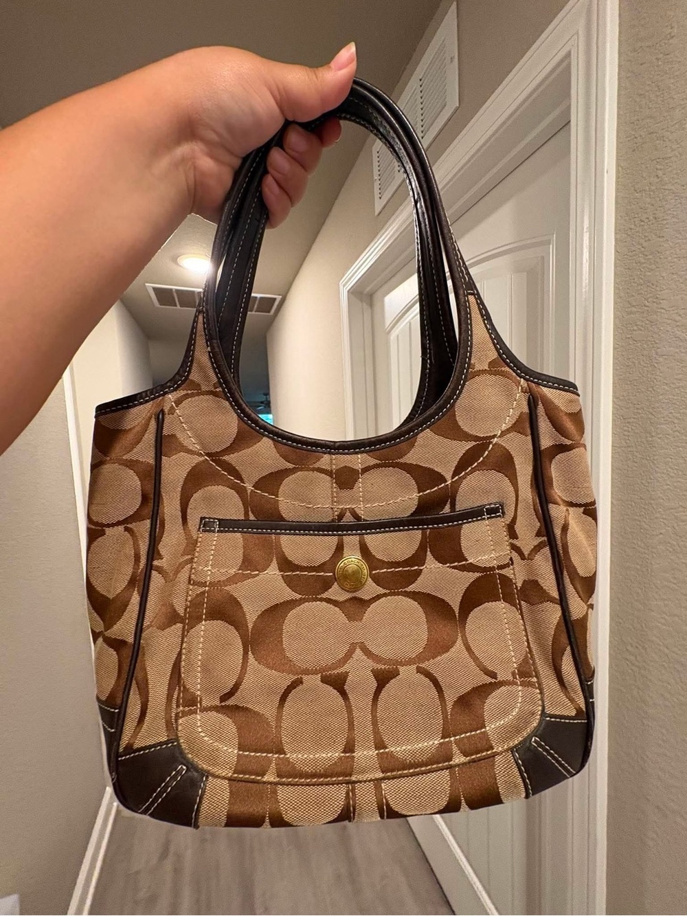 Coach Ergo Signature Canvas Pocket Tote Bag (Style 10766)